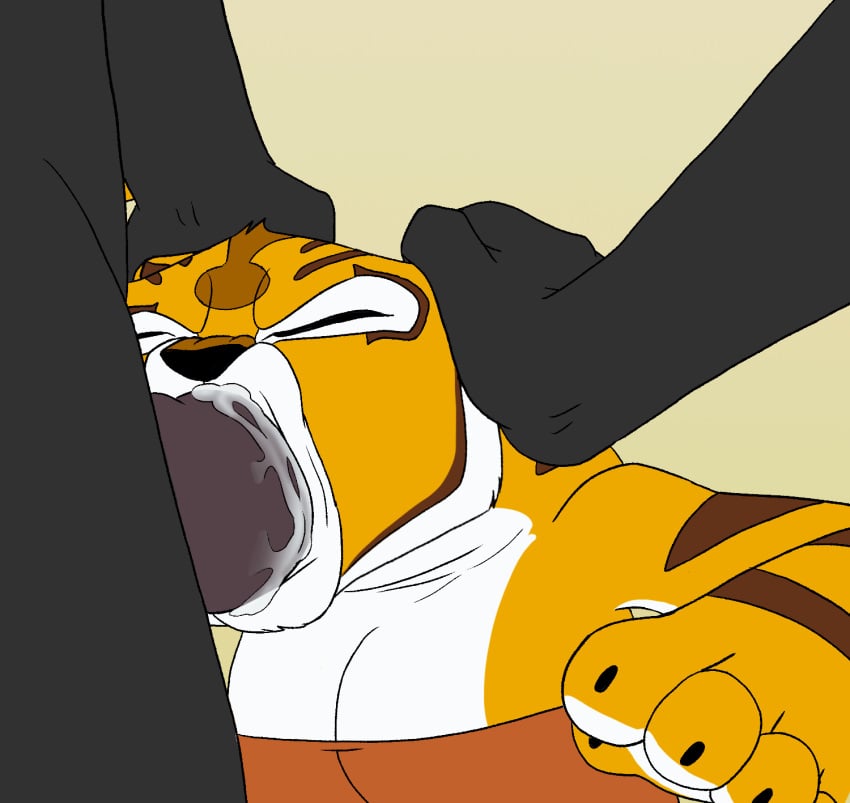 animated anthro biting_penis bodily_fluids closed_eyes cum cum_in_mouth cum_inside dreamworks duo felid fellatio female forced forced_oral genital_fluids group hi_res human human_on_anthro kung_fu_panda male male/female male_human/female_anthro male_on_anthro mammal master_tigress oral oral_penetration paloma-paloma pantherine partial_male penetration penile rape sex short_playtime tiger