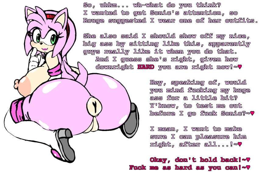 1girls alpha_channel alternate_breast_size amy_rose amy_the_bat anthro anus ass big_breasts big_butt breasts caption color colored edit english_text eulipotyphlan female genitals green_eyes heart hedgehog huge_ass huge_butt inviting inviting_to_sex mammal matospectoru name_drop pink_fur pink_hair presenting presenting_anus presenting_hindquarters pussy rando_guy rouge_the_bat_(cosplay) sega shiny_ass shiny_skin solo sonic_(series) sonic_the_hedgehog_(series) text thick_thighs transparent_background wide_hips