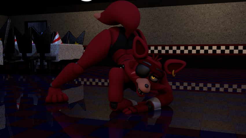 3d five_nights_at_freddy's fnaf foxy_(fnaf) jack-o_pose nightbotgrey pose solo tagme