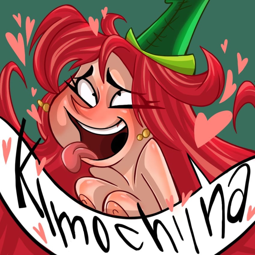 ahe_gao art betilla_(rayman) breasts fairy female female_only hat heart kimochiina nipples nymph nymph_(rayman) orgasm rayman_(series) rayman_origins red_hair smile solo tongue tongue_out