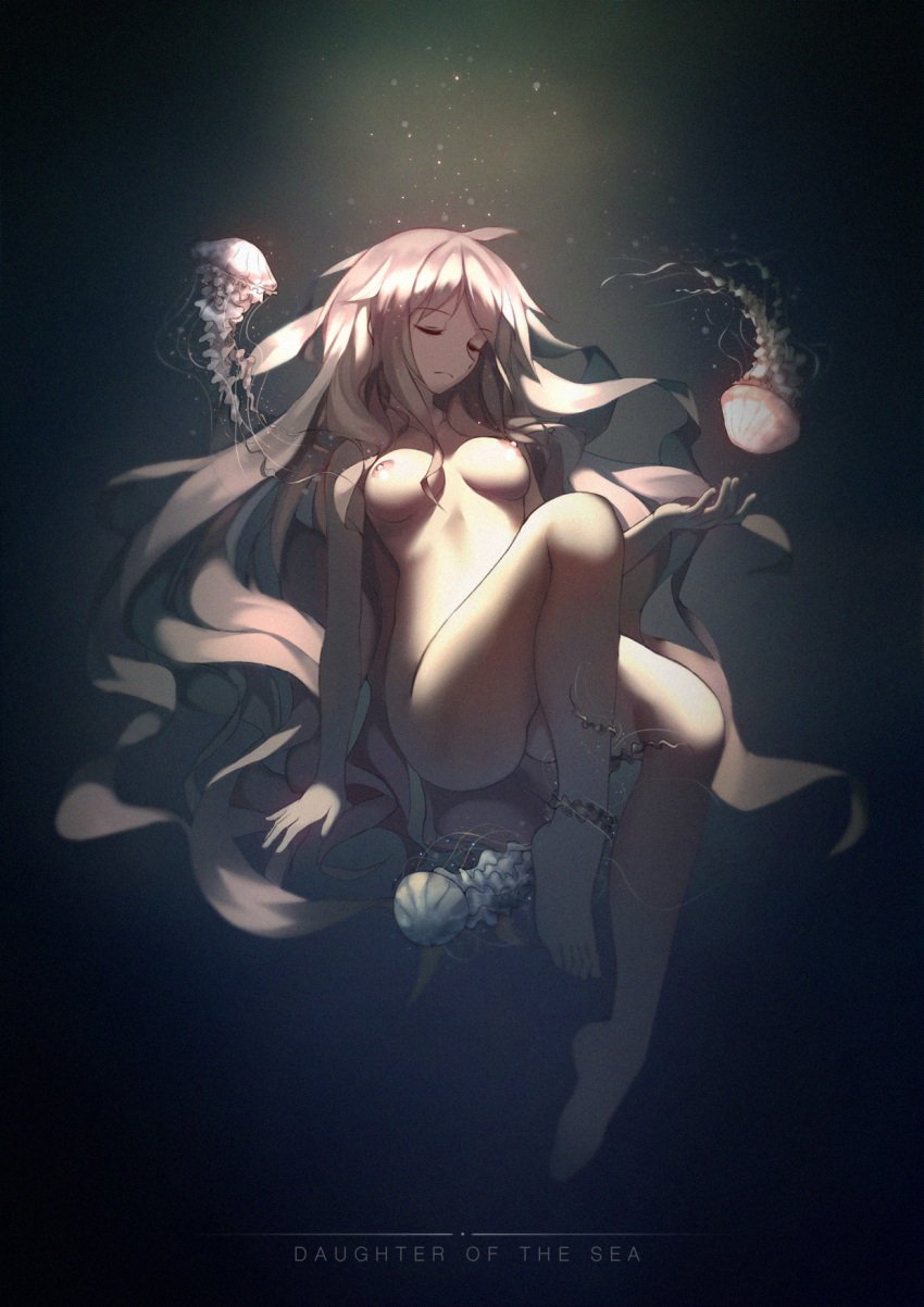 breasts cevio closed_eyes ia_(vocaloid) jellyfish naked p4a_maku small_breasts thick_thighs vocaloid white_hair