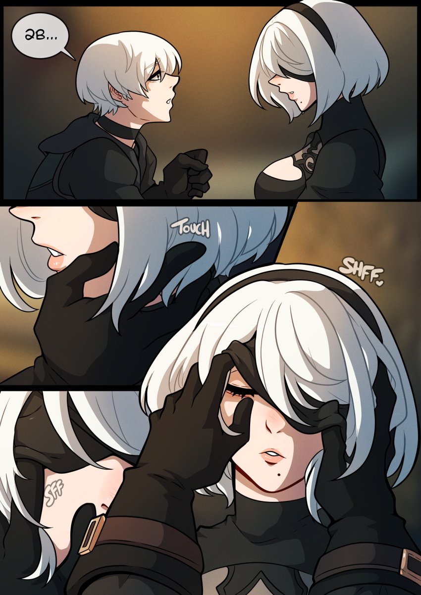 comic kinkymation nier nier:_automata nier_(series) tagme wholesome yorha_2b yorha_9s