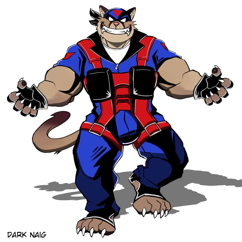 anthro balls bara barazoku bulge chance_furlong clothing darknaigart flaccid furry male male_only muscles muscular penis solo solo_male swat_kats