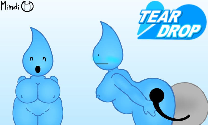 anonymous_male ass ass_focus battle_for_dream_island bfdi blue_skin breasts mindi_134 myteardrop object_shows silly silly_face teardrop_(bfdi) the_power_of_two tpot