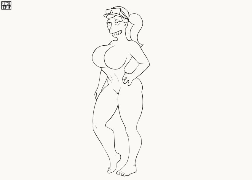 ass big_ass big_breasts breasts cap gavin's_mom glasses gnashershells hick_thighs nude pussy the_simpsons thick_thighs thighs