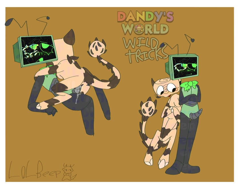 1girl1futa 2d 2d_(artwork) 2d_artwork dandy's_world dick digitigrade dinosaur futanari glitching l0lbeep lesbian_sex no_text nude nude_female nude_futanari pussy riding_penis roblox robot sesbian_lex shelly_(dandy's_world) shy simple_background tv_head vee_(dandy's_world) watermark