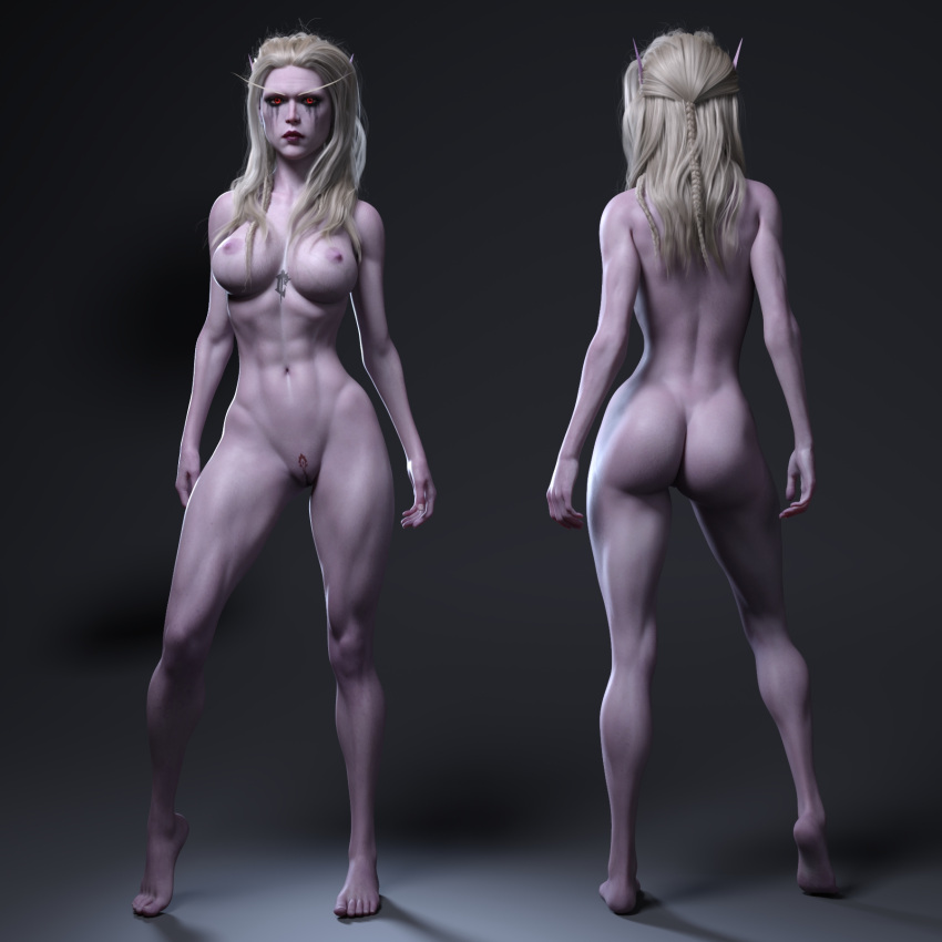 1girls 3d banshee_(warcraft) blonde_hair breasts dark_ranger darken_den female female_focus female_only nude_female pussy red_eyes solo_female sylvanas_windrunner undead_(warcraft) warcraft world_of_warcraft