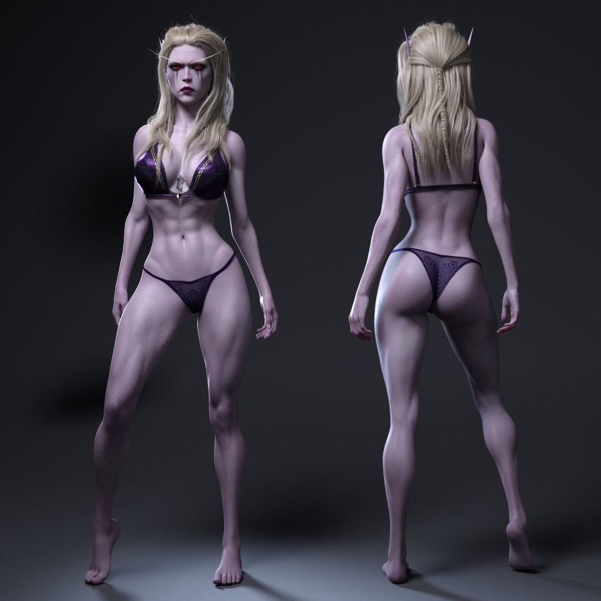 3d blonde_hair dark_ranger darken_den female female_focus female_only red_eyes sylvanas_windrunner undead_(warcraft) warcraft world_of_warcraft