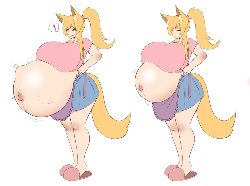 1girls bayoshii breasts female female_only fetal_movement huge_belly huge_breasts pregnant ready_to_pop