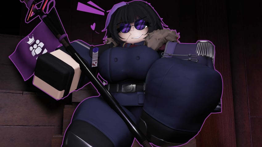 1girls 3d breasts caffinatedbuns clothing grave/digger lancer_(grave/digger) roblox roblox_game robloxian royal_nation_(grave/digger) source_request tagme thighs
