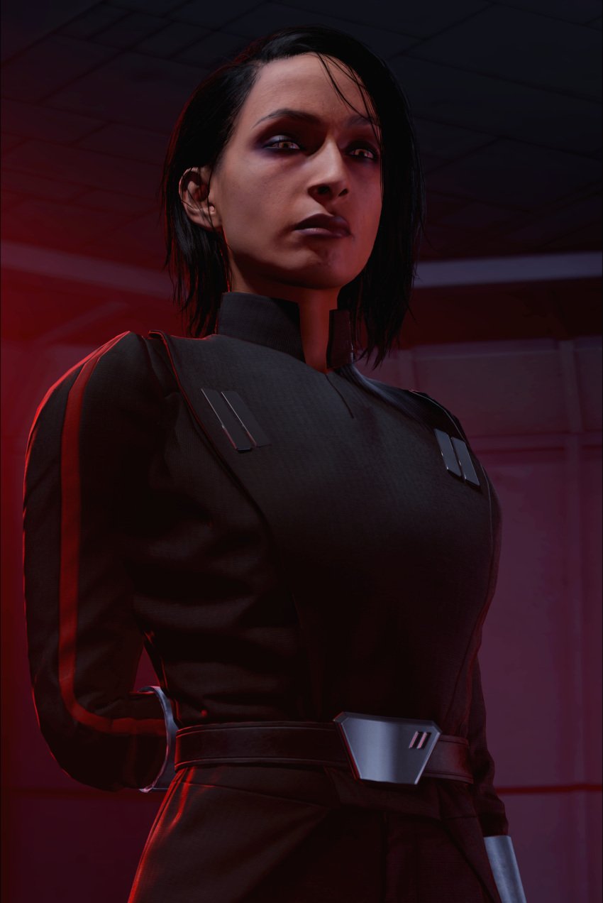 1girls 3d artemis-sfm black_hair clothed clothed_female female female_focus female_solo inquisitor inquisitor_(star_wars) jedi:_fallen_order second_sister sfm source_filmmaker star_wars trilla_suduri yellow_eyes