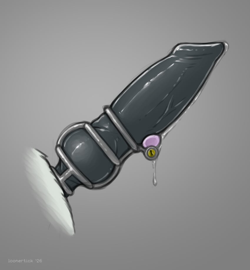 absurd_res animal_genitalia animal_penis ayakashi bodily_fluids canid canine canine_genitalia canine_penis canis egg_vibrator feral genital_fluids genitals ghost hi_res kekkaishi keyhole knot knot_cage knotted_penis lock loonertick madarao_(kekkaishi) male mammal orgasm_denial penis precum sex_toy solo spirit vibrator wolf