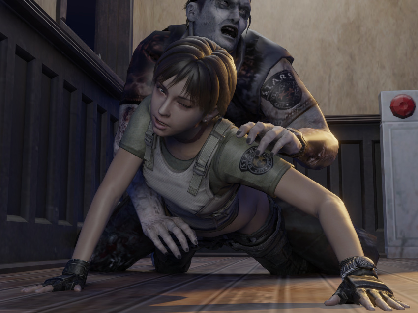 3d 3d_(artwork) ambiguous_penetration caught_off_guard nigi2 rape rebecca_chambers resident_evil resident_evil_0 zombie