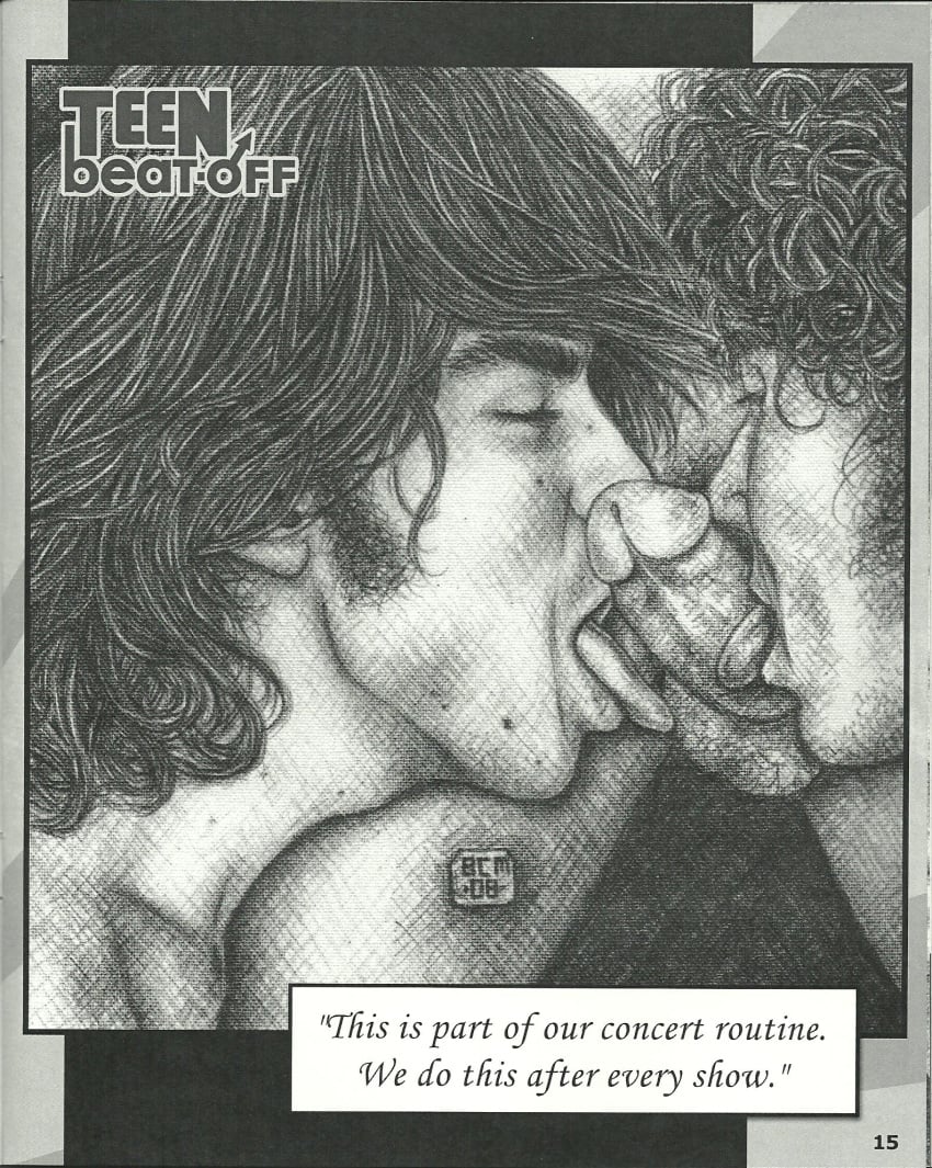 3boys black_and_white blowjob blowjob_face brothers caucasian caucasian_male dialogue double_fellatio erection gay gay_sex incest joe_jonas jonas_brothers kevin_jonas licking_penis male male_only nick_jonas nude older_brother_sucks_younger_brother oral oral_sex rough_canvas sketch teen_beat-off teen_boy testicles tongue_out uncolored