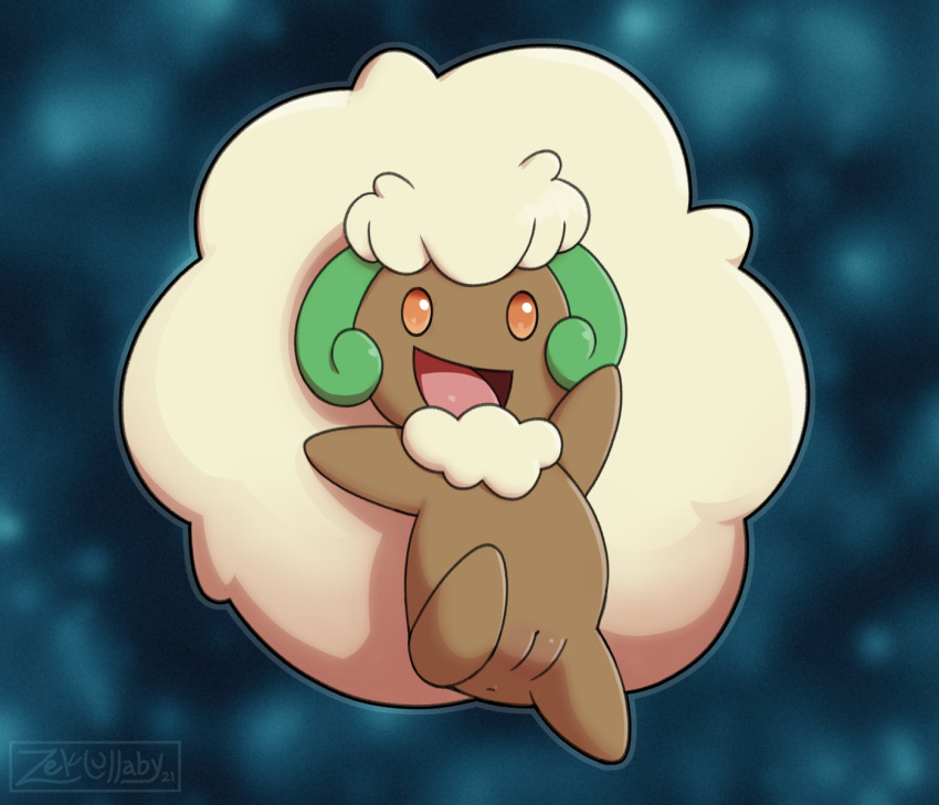 animal_genitalia anus digital_media_(artwork) female feral fur furry furry_only genitals hair hi_res horn humanoid mammal nintendo nude open_mouth pokémon_(species) pokemon pussy simple_background solo video_games whimsicott zeklullaby