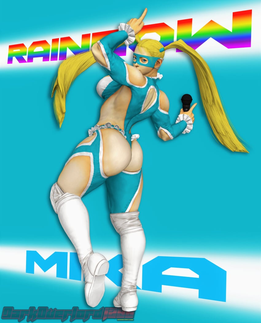 blonde_hair darkoverlord1296 female jaco_the_galactic_patrolman large_ass muscular_female rainbow_mika street_fighter wrestling_outfit