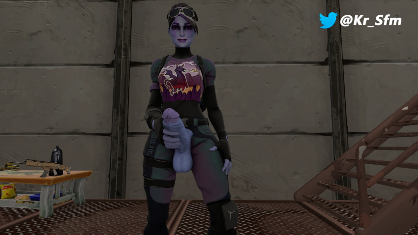 1futa 3d big_penis clothed clothing dark_bomber eyewear_on_head fortnite futa_only futanari kr_sfm mostly_clothed purple_skin solo sunglasses_on_head