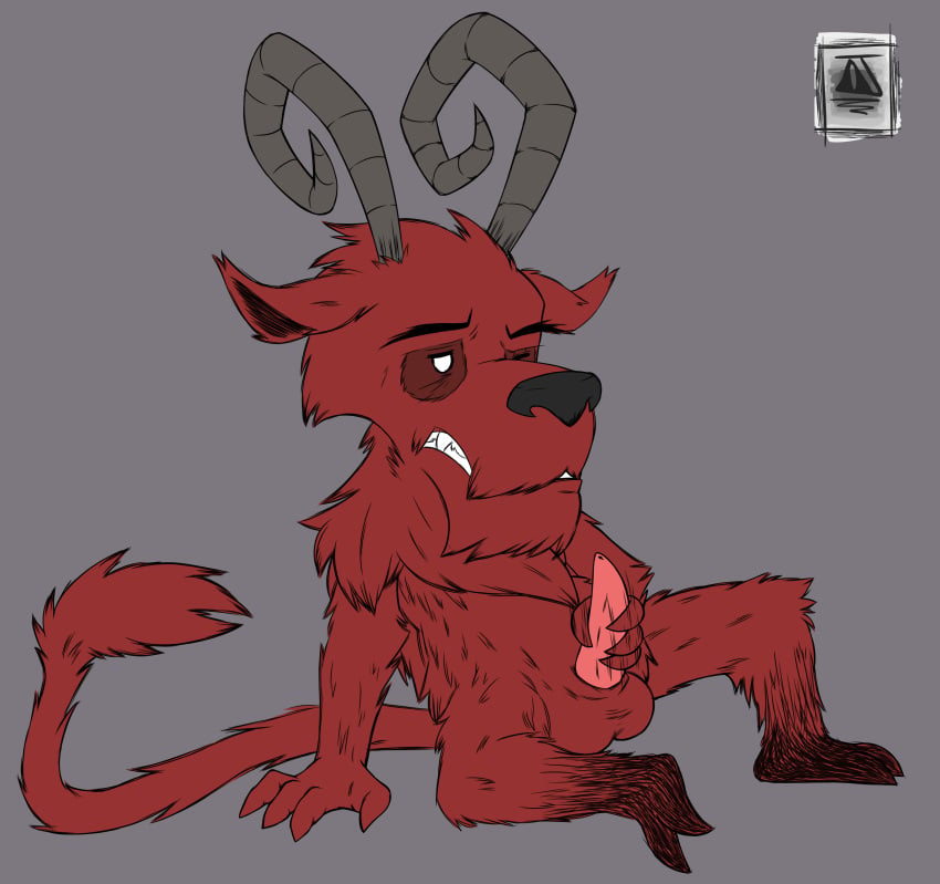 1boy absurd_res animal_genitalia animal_penis anthro balls black_nose bovid caprine demon don't_starve don't_starve_together dont_starve dont_starve_together doritomon empty_eyes erection fur genitals goat hi_res horn imminent_orgasm klei_entertainment male male_only mammal masturbation nude penis pink_penis red_balls red_body red_fur sheath simple_background sitting solo video_games wortox