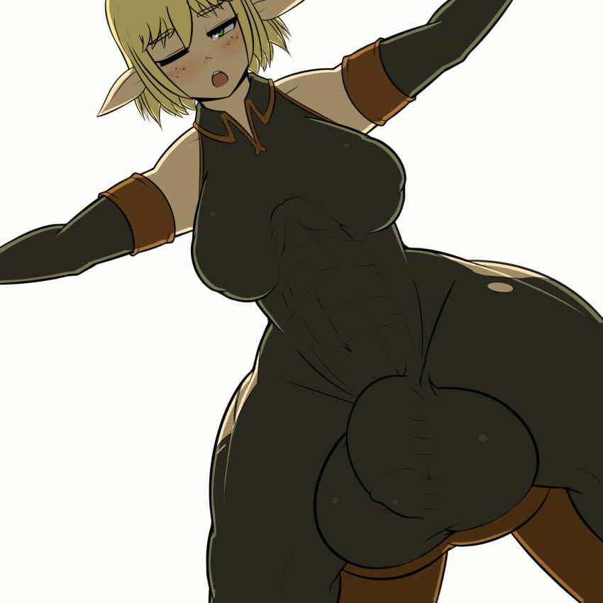 1boy 1futa all_fours anal anal_penetration anal_sex animated balls blonde_hair bulge clothed clothed_sex clothing cra dark-skinned_male elbow_gloves erection evangelyne fibilis flaccid flaccid_while_penetrated from_behind fully_clothed futa_focus futanari futasub huge_balls huge_cock huge_testicles humanoid humanoid_penis large_breasts large_penis light-skinned_futanari light_skin low-angle_view male male_on_futa pale_skin penis sex solo_focus stomach_bulge testicles thick_thighs tight_clothing wakfu