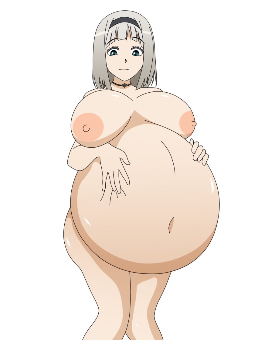 1girls anna_nishikinomiya awesometacular big_belly big_breasts big_butt blue_eyes choker damnitshuge female female_pred grey_hair hairband hand_on_belly implied_vore light-skinned_female light_skin nude nude_female nudity okuma_tanukichi oral_vore pregnant shimoneta_to_iu_gainen_ga_sonzai_shinai_taikutsu_na_sekai