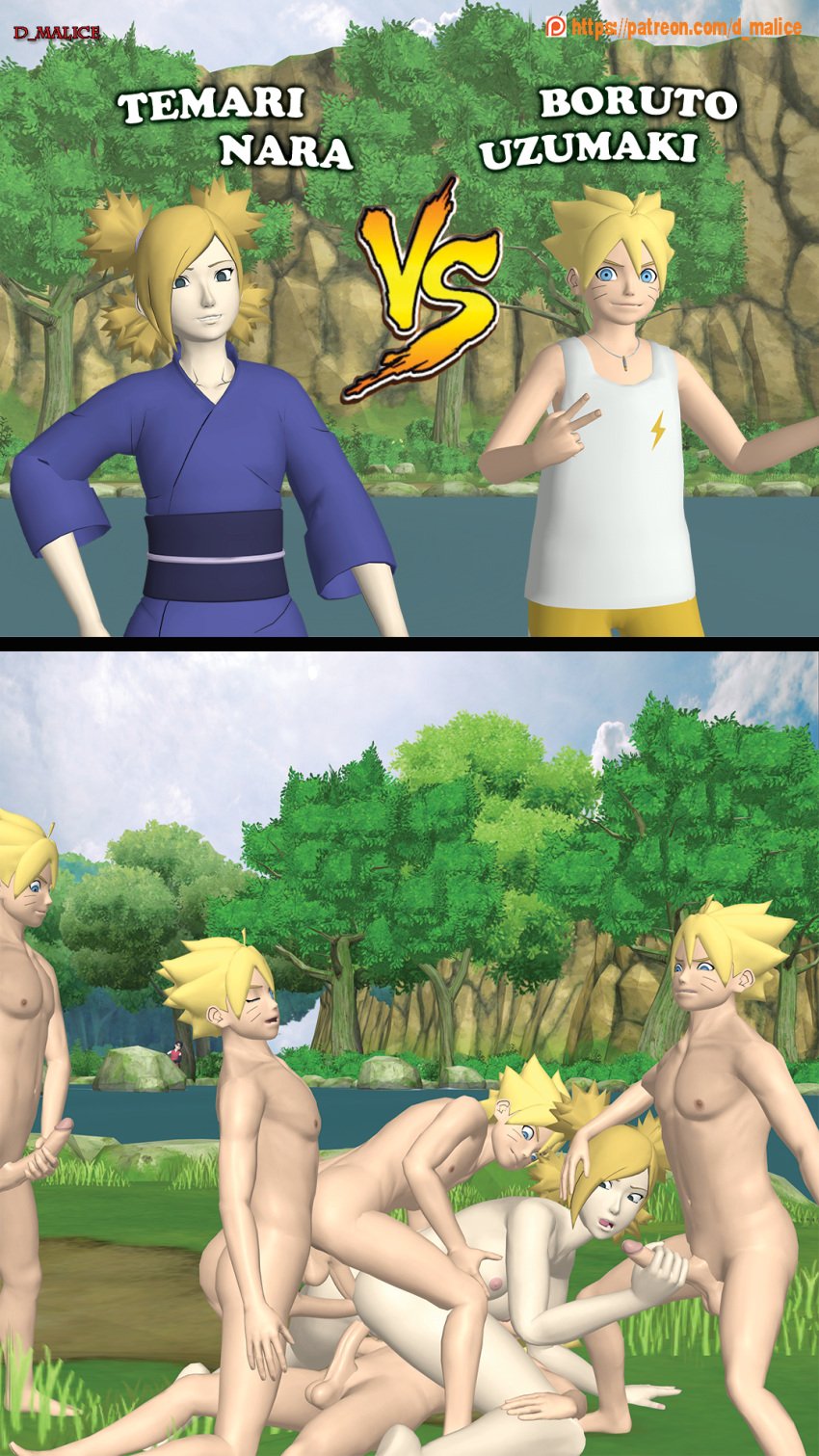 3d age_difference anal bent_over big_breasts black_hair blue blue_eyes boruto:_naruto_next_generations breasts breasts_grab caught_in_the_act cheating cheating_wife clone d_malice defeated double_anal double_penetration forest forest_background gangbang hair hiding imminent_creampie imminent_impregnation masturbation mature_female milf naked naruto nipples nude nude_female nude_male older_female on_the_ground outdoor outdoors penis quad_tails river sarada_uchiha sex shadow_clone short_hair tank_top temari testicles triple_penetration uzumaki_boruto vaginal vaginal_penetration vaginal_sex voyeur voyeurism watching worried worried_expression worried_look xnalara xps yellow_hair younger_male