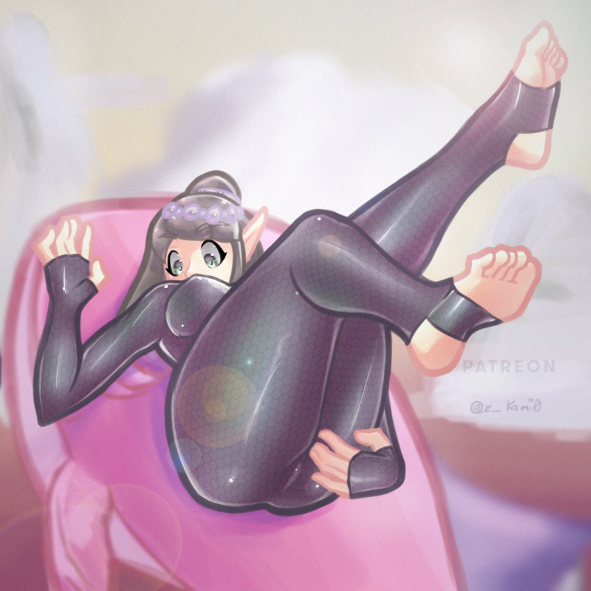 1girls artist_name bodysuit elf elf_ears elf_female falling feet feet_up female female_only looking_down low-angle_view paladins png pointy_ears solo thick_ass thick_thighs toes touching_self underboob ying_(paladins) zkami0