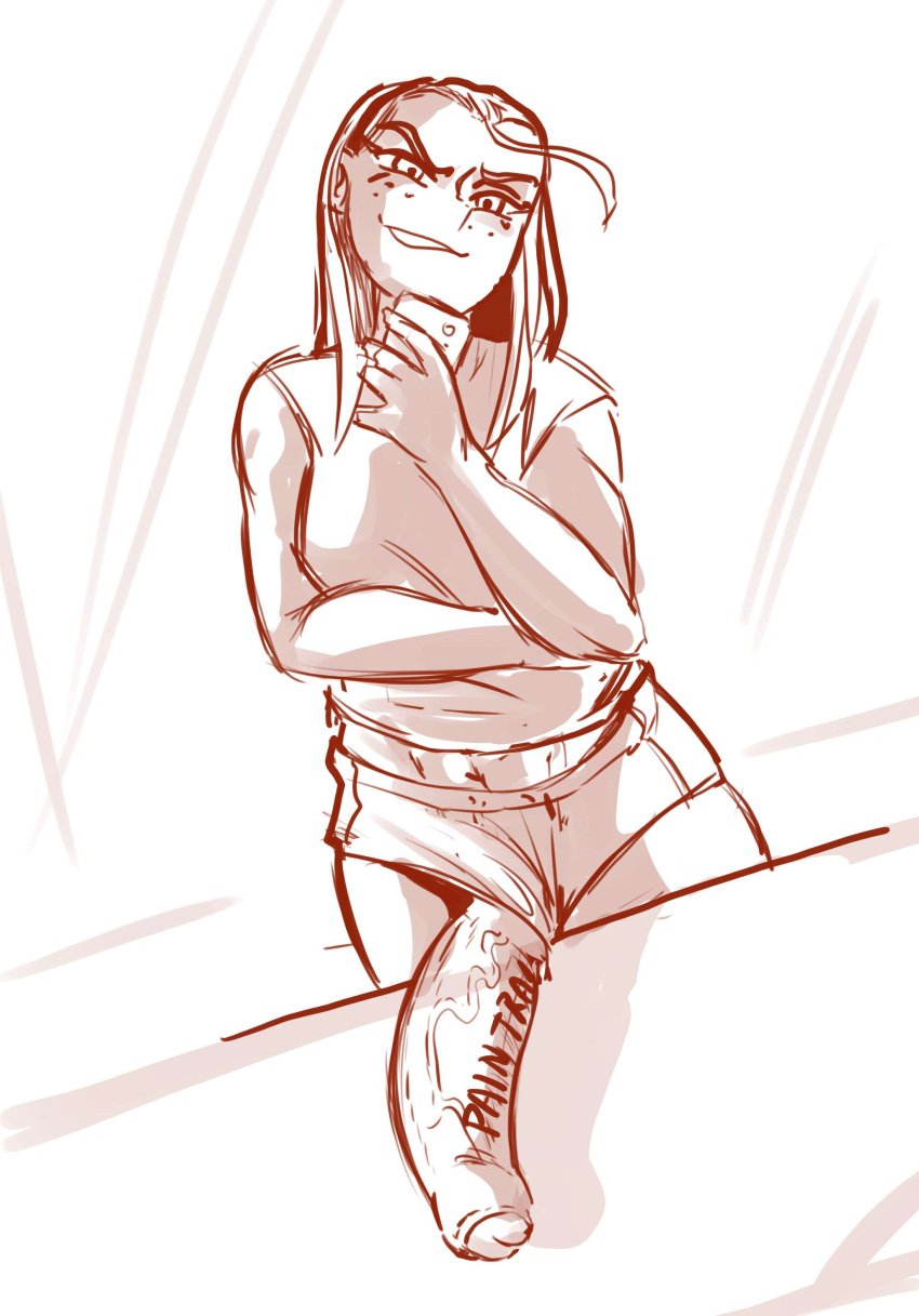 dickgirl dickgirl_only foreskin freckles futa_only futanari huge_cock intersex intersex_only large_penis light-skinned_futa looking_at_viewer monochrome original_character penis ripley_(sinsigat) ripley_schiumeat_(sinsigat) selfie sinsigat tagme uncircumcised uncut