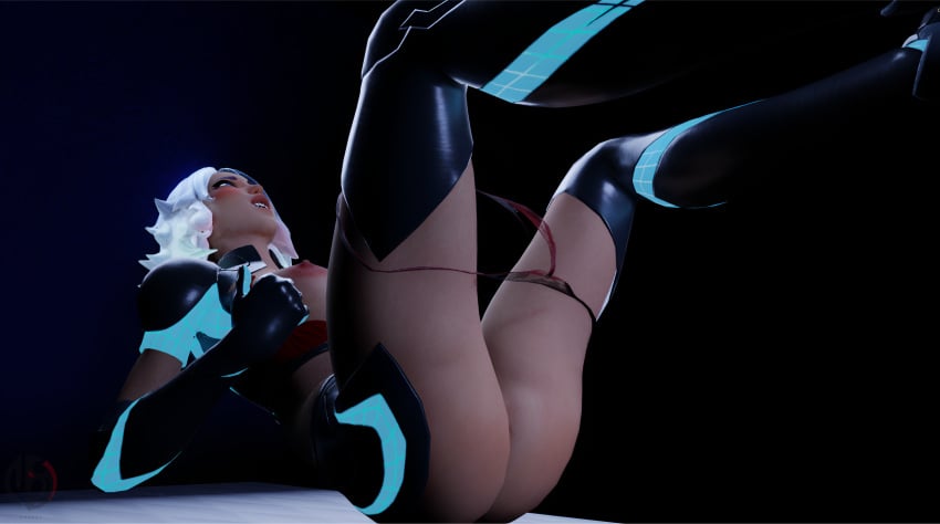 3d 3d_(artwork) almost_naked ass ass_focus big_ass blue_eyes blue_hair breasts exibitionism fat_ass female female_hero female_only fortnite fortnite:_battle_royale hero_outfit huge_ass huge_breasts juicy_butt lightrider_(fortnite) looking_up lying naked naked_female open_mouth panties partially_nude_female presenting_ass seductive seductive_pose shiny_ass shiny_skin slim slim_waist solo_female superheroine thick_ass thighs underwear white_body