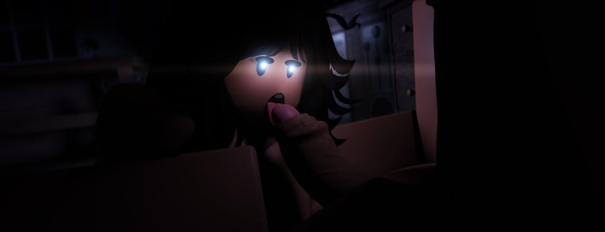 1boy 1girls 3d ashley_parks boobs_out breasts comic_panel crawling dangling_breasts female looking_at_viewer makeup male naked naked_female reaching_out reaching_towards_viewer roblox roblox_game roblox_myth roblox_studio robloxian solo solo_female solo_focus the_hazarrow_family the_hazarrow_redemption tv tv_screen