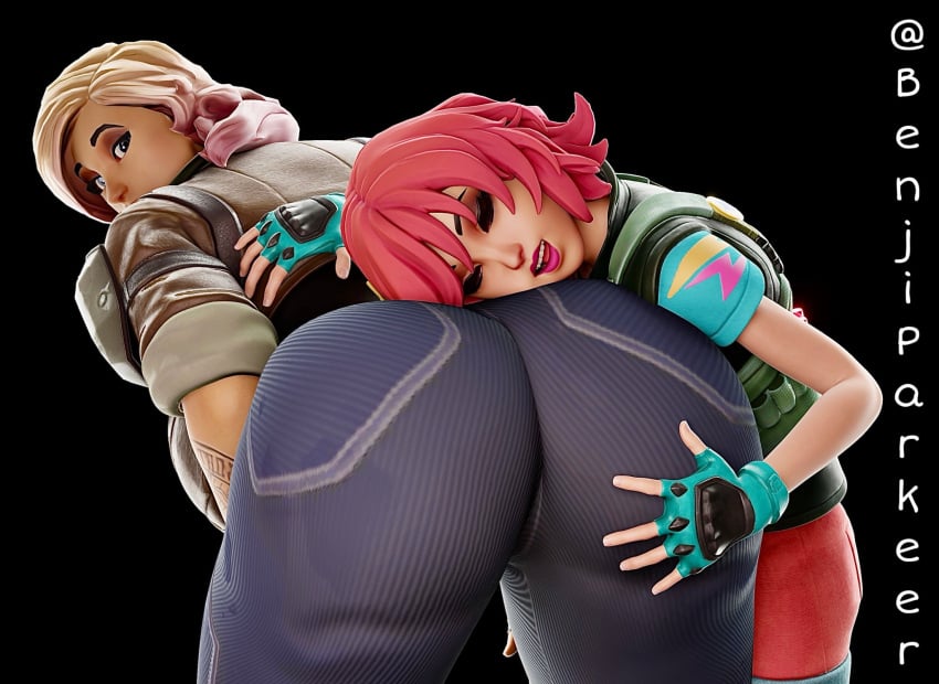 3d benjiparker big_ass blender blender_(software) blender_eevee fortnite fortnite:_battle_royale fortnite:_save_the_world huge_ass penny_(fortnite) undercover_skye_(fortnite)