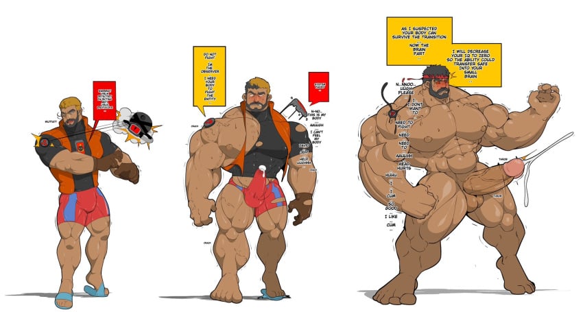 big_muscles big_penis dead_by_daylight gabriel_soma male_only muscle_growth musclegut muscular_arms muscular_male