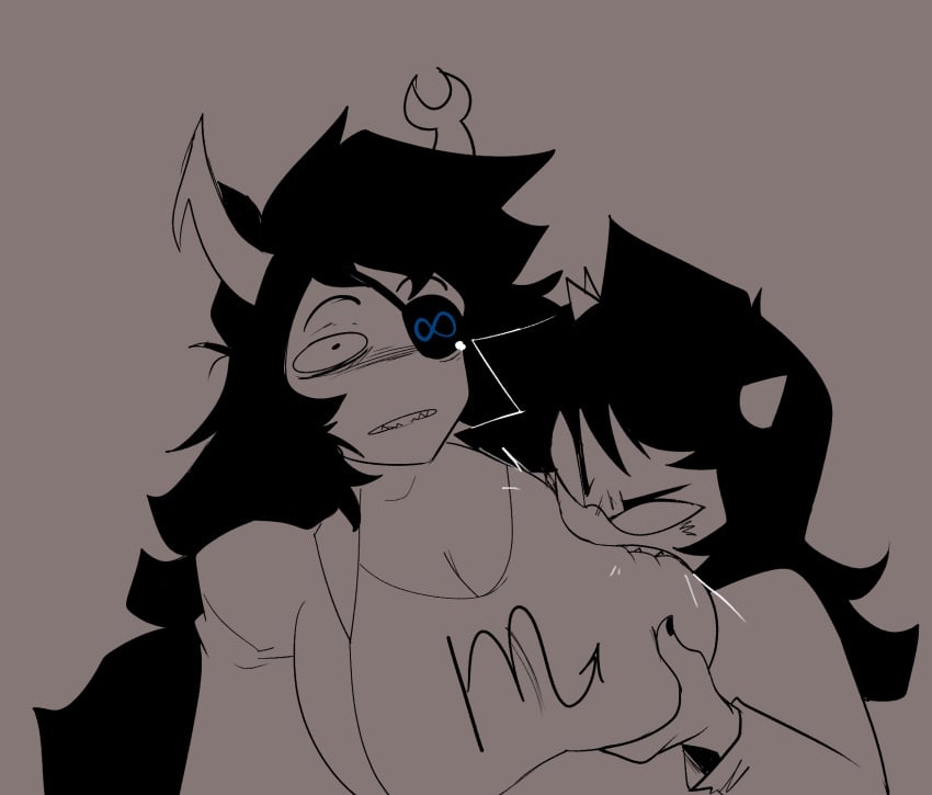 bite homestuck huge_breasts slugman_(artist) tagme terezi_pyrope vriska_serket