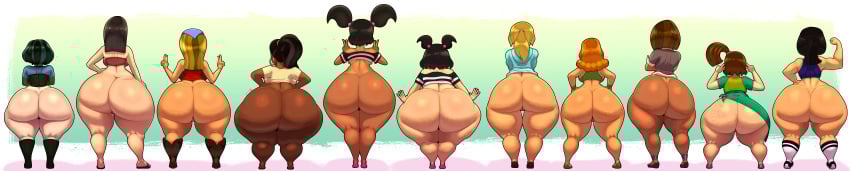 11girls 6+girls arms_crossed ass ass_chart ass_comparison ass_focus ass_size_difference backboob bbw beth_(tdi) big_ass black_hair blonde_hair boots bottom_heavy bottomless breasts bridgette_(tdi) brown_hair bubble_butt chubby chubby_female clothing courtney_(tdi) dark-skinned_female dark_skin dat_ass ear_piercing earrings eva_(tdi) fat_ass female female_only gluteal_fold goth goth_girl gwen_(tdi) hand_on_hip hands_on_hips heather_(tdi) height_difference huge_ass izzy_(tdi) katie_(tdi) large_ass leshawna_(tdi) light-skinned_female light_skin lindsay_(tdi) long_hair massive_ass multiple_girls n-kosi n-kosi_(coloring) nerd nerdy_female piercing png pussy rear_view sadie_(tdi) shoes short_hair socks thick_ass thick_thighs thunder_thighs total_drama_island v_sign wide_hips