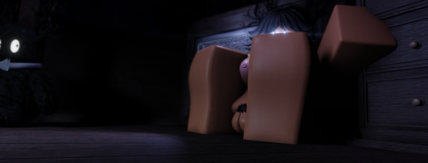1girls ashley_parks boobs_out breasts comic_panel crawling dangling_breasts female looking_at_viewer makeup naked naked_female reaching_out reaching_towards_viewer roblox roblox_avatar roblox_game roblox_myth roblox_studio robloxian solo solo_female solo_focus the_hazarrow_family the_hazarrow_redemption tv tv_screen