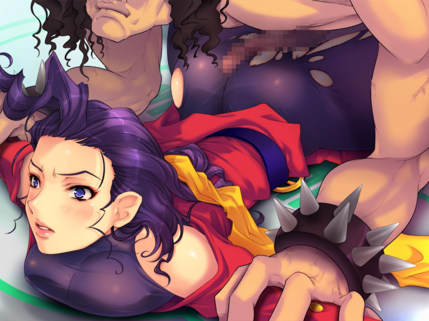 censored final_fight hugo_andore purple_hair rose_(street_fighter) straight_hair street_fighter yoko_jyusuke
