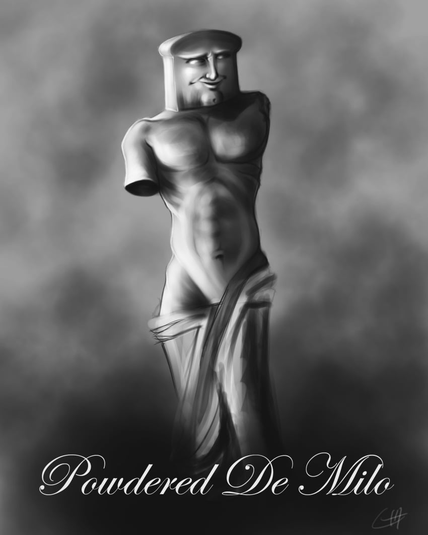 1boy english_text fine_art_parody male_only nickelodeon pecs powdered_toast_man public_domain ren_and_stimpy rule_63 solo statue tagme venus_de_milo_(alexandros_of_antioch)