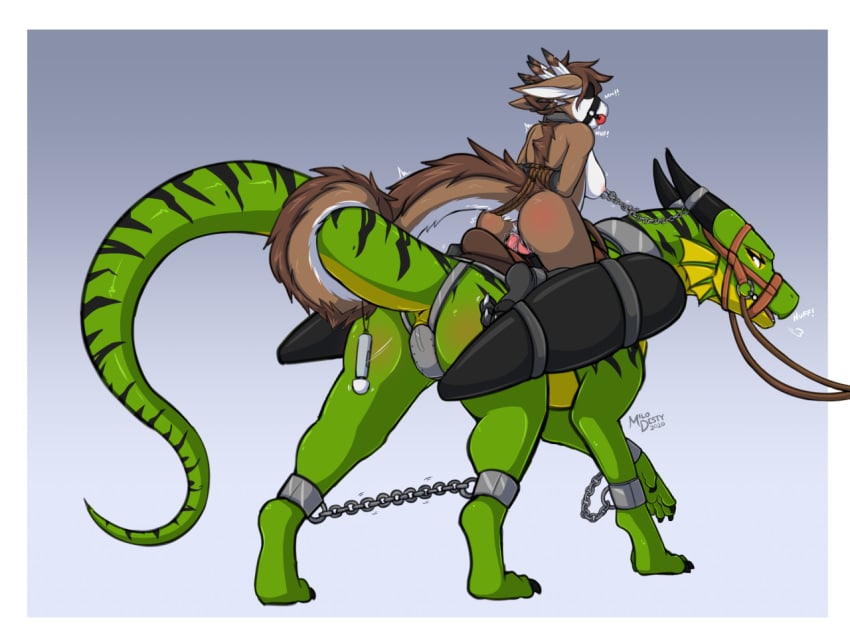 2girls 4:3 adhara ankle_cuffs anthro anthro_on_feral ball_gag better_version_at_source bit_gag bondage bound_wings bridle chained chains chastity_belt chastity_device destiny_(milodesty) dragon duo female female/female female_chastity female_only feral fur furred_dragon gag metal_chain metal_cuffs milodesty nipple_bondage nipple_chain nipple_piercing nipple_ring nipples orgasm_denial piercing piercing_bondage scalie sex_toy shackles story_at_source vibrator western_dragon yuri