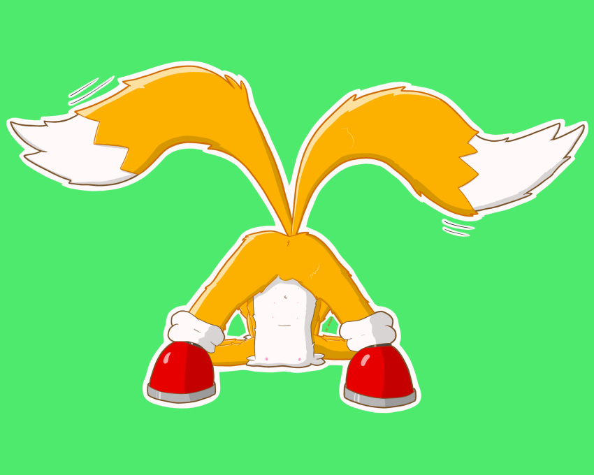 2_tails 5:4 anthro anus ass canid canine fox hi_res jack-o'_pose male mammal multi_nipple multi_tail nedrik nipples null pose presenting presenting_hindquarters raised_tail sega solo solo_focus sonic_(series) sonic_the_hedgehog_(series) tails