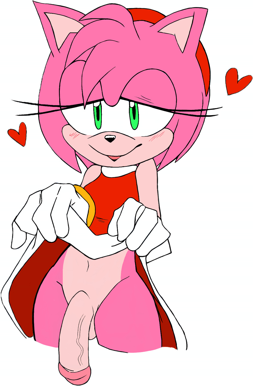 1futa amy_rose anthro balls balls_under_clothes balls_under_skirt dickgirl futa_only futanari looking_at_viewer no_panties_under_skirt penis penis_under_clothes penis_vein pulling_up_skirt sega skirt skirt_lift smiling_at_viewer sonic_(series) sonic_the_hedgehog_(series)