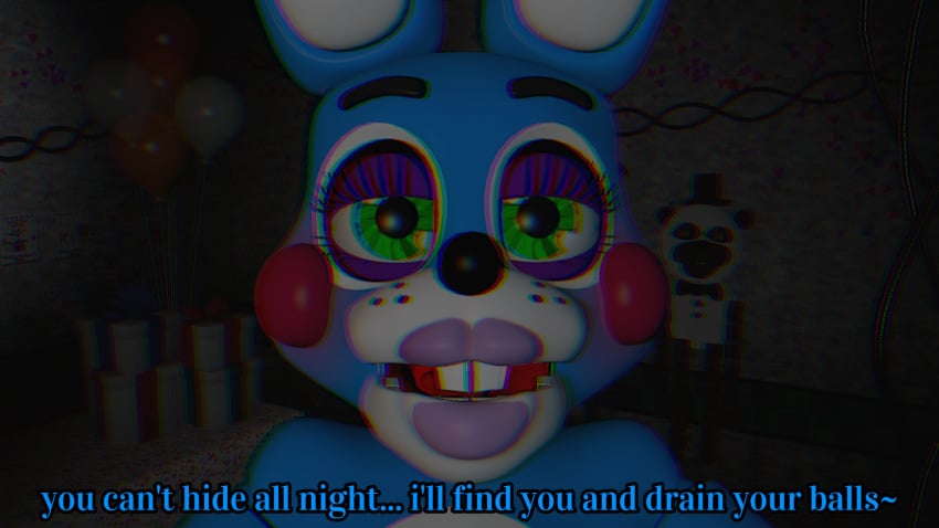 animatronic asking_viewer desperate horny looking_at_viewer looking_for_you male_only pctoaster sissy toy_bonnie_(fnaf) vhs