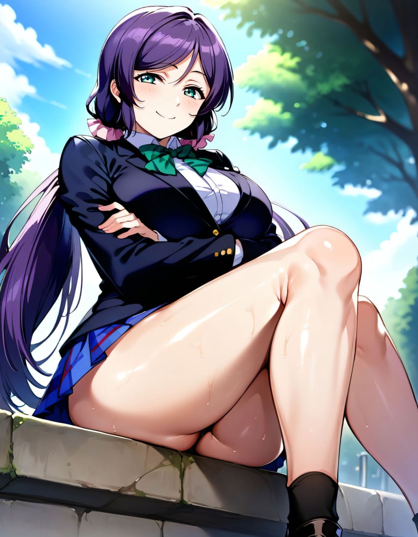 1girls ai_generated alternate_breast_size big_breasts bostin breasts busty curvaceous curvy curvy_body curvy_female curvy_figure female huge_breasts large_breasts love_live! sweat sweating sweaty sweaty_body sweaty_breasts thick_thighs thighs toujou_nozomi venus_body voluptuous