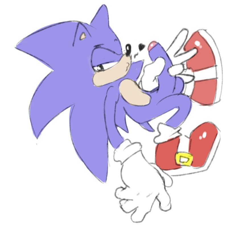 1boy balls clothing duckface erection eulipotyphlan exposed_torso footwear foreskin genitals handwear heart hedgehog hi_res looking_at_viewer male male_only mammal masturbation mostly_nude penis pouting_lips sega simple_background solo sonic_(series) sonic_the_hedgehog sonic_the_hedgehog_(series) sunhuiz uncut