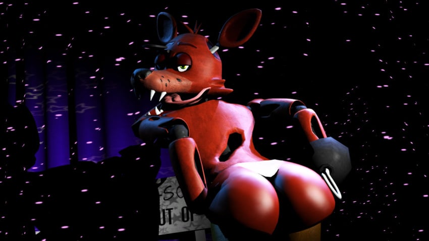 16:9 2021 3d animatronic anthro ass big_(disambiguation) canid canine dark digital_media_(artwork) five_nights_at_freddy's fox foxy_(fnaf) green_eyes long_tongue machine male male/male mammal pinup pose robot sfm_king solo source_filmmaker tagme tongue video_games widescreen