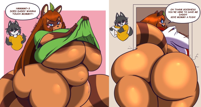 bbw big_ass big_breasts breasts bubble_butt chubby dewwy(dewwydartz) dewwydarts dewwydartz female furry huge_ass huge_breasts hyper_breasts lyndis_(dewwydartz) stuck tagme thick_thighs wide_hips