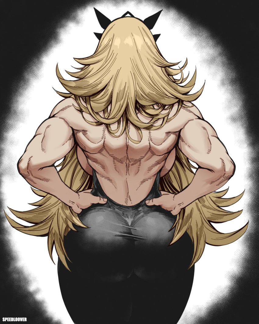 1girls absurd_res ass ass_focus back back_muscles back_view barghest_(gawain)_(fate) big_ass big_breasts big_butt blonde blonde_hair clothed clothing dress fate/grand_order fate_(series) hi_res large_breasts long_hair muscles muscular muscular_arms muscular_back muscular_female solo speedl00ver tagme watermark