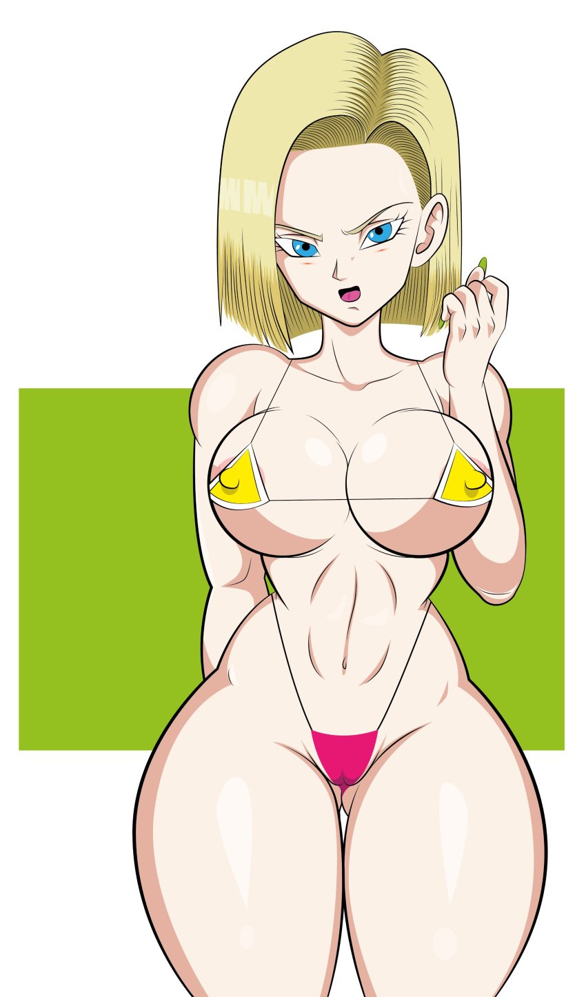 1girls android_18 carloshuaiquil dragon_ball dragon_ball_z female solo solo_female tagme