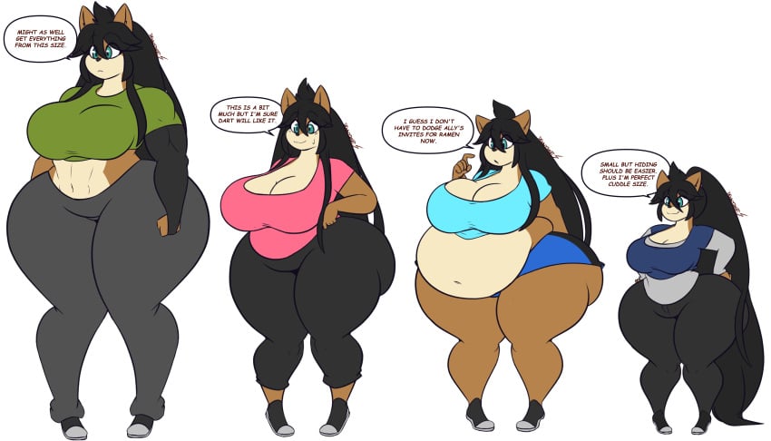 alternate_body_type alternate_breast_size bbw big_breasts breasts cleavage dewwydartz female furry huge_breasts overweight rino_sato thick_thighs wide_hips