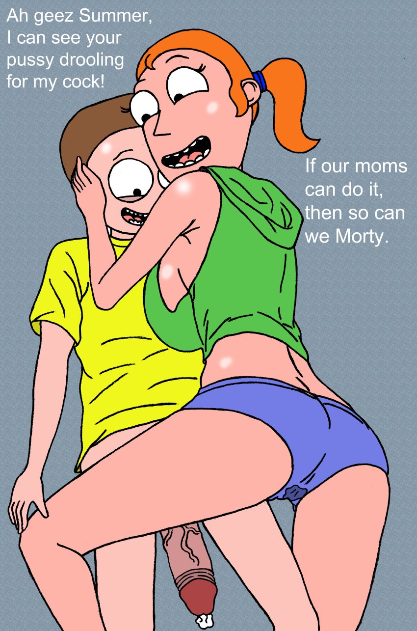 big_breasts imminent_incest large_breasts large_penis morty_smith rick_and_morty sbb summer_smith