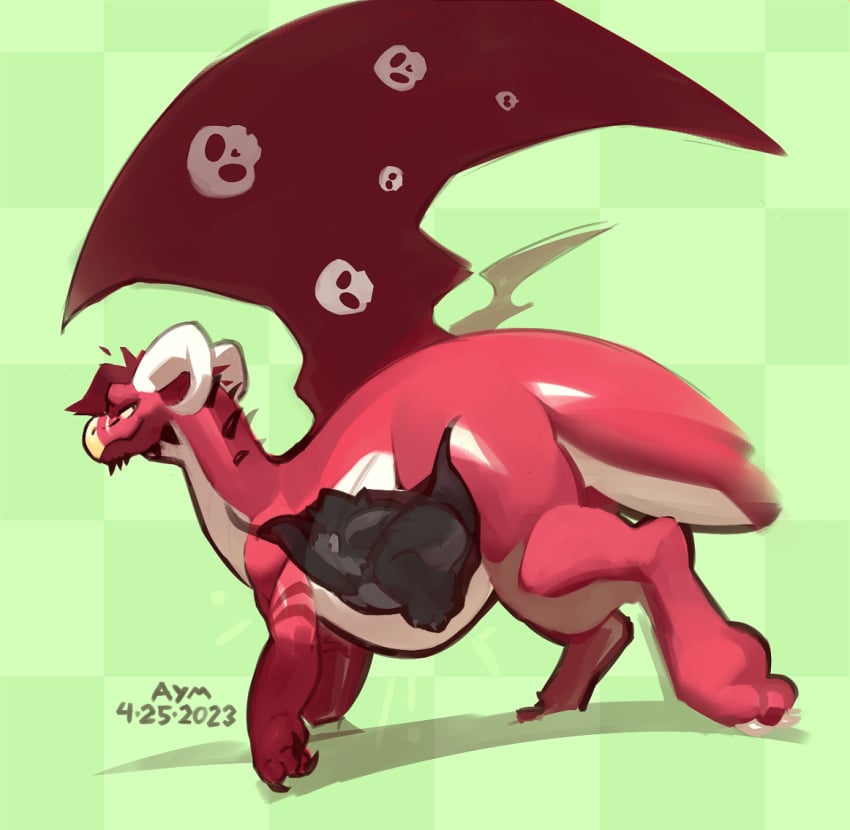 ambiguous_gender anthro aymbord belly big_belly canid canine canis claws digestion digital_media_(artwork) dragon duo european_mythology feral feral_pred fully_inside genjii_(character) horn inside_stomach internal larger_pred male male/male mammal membrane_(anatomy) membranous_wings mythological_creature mythological_scalie mythology oral_vore organs overweight red_body scalie simple_background size_difference soft_vore solo stomach stomach_bulge tail vore western_dragon wings wolf