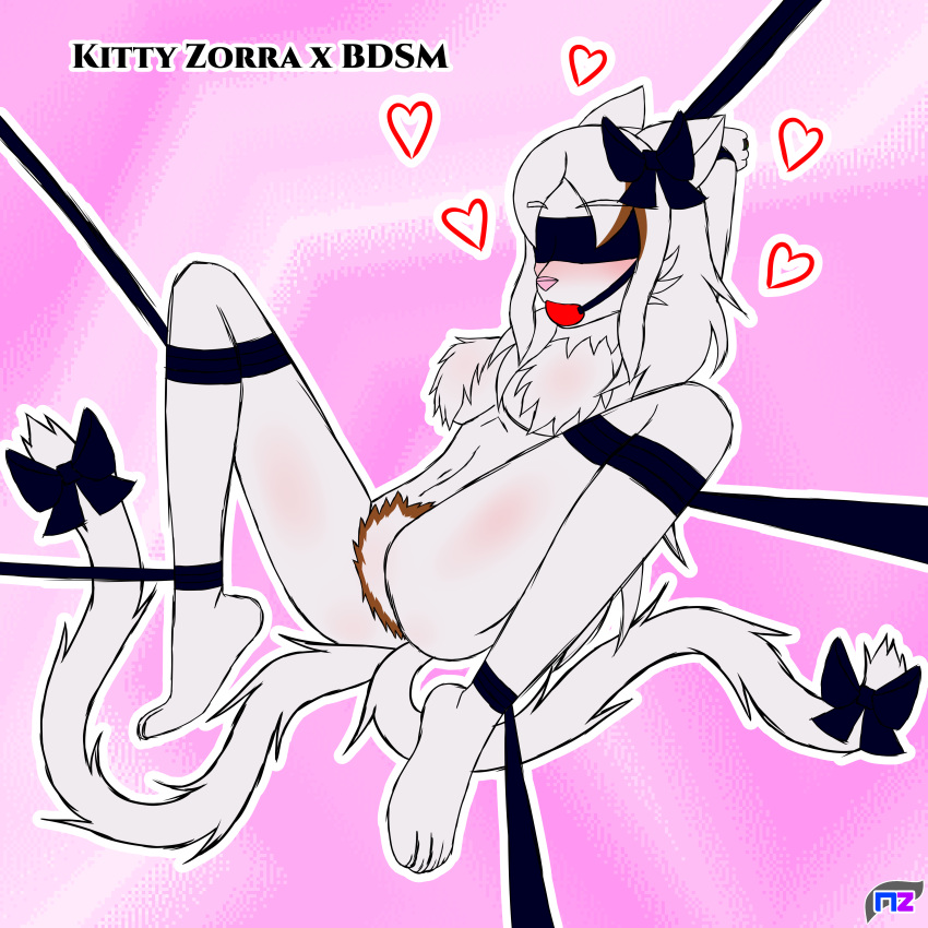 2_tails absurd_res accessory anthro asian_mythology ball_gag blindfold blush bondage bondage bound bow_accessory bow_ribbon breasts chest_tuft digital_media_(artwork) domestic_cat east_asian_mythology english_text feet felid feline felis female fluffy fluffy_tail fur furgonomics gag gagged hair hair_accessory hair_ribbon hairbow hi_res japanese_mythology kitty_zorra long_hair mammal medium_breasts multi_tail multicolored_hair mythology neck_tuft nekomata newzorra nude pubes restrained restrained_arms restrained_legs restraints ribbons simple_background solo submissive tail tail_accessory tail_ribbon text toes tuft two_tone_hair white_body white_fur white_hair yokai